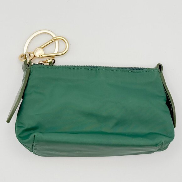 Furla Royal Green Nylon Pouch Mini Case with Key Ring - Picture 6 of 7